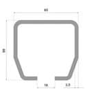 Code 141771 - Rail pour paf acier 9050