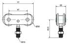 Code 143115 - Monture pivotante 633A force 40 kg