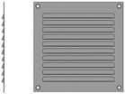 Code 151186 - Grille estampée inox sans moustiquaire 438
