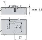 Code 210073 - Embase en croix montage avec Euro vis Ø 6 mm