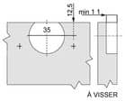 Code 213822 - CLIP top 60° pour meuble d'angle à portes pliantes