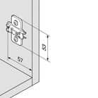 Code 213843 - Embase en croix à visser