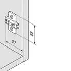 Code 213850 - Embase en croix avec tourillon expando Ø 5 mm