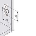 Code 213857 - Embase en croix à visser réglage par excentrique