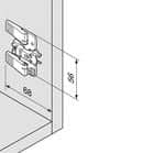 Code 213878 - Embase en croix réglage par excentrique et avec tourillon inserta Ø 5 mm