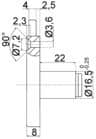 Code 216937 - Serrure à plaquer axe réglable
