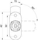 Code 217056 - Serrure batteuse pour mobilier bois