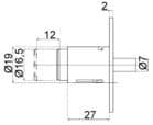 Code 217063 - Serrure à poussoir avec tenon