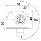 Code 217084 - Serrure pour porte double battante verre