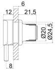 Code 217091 - Serrure pour porte battante verre
