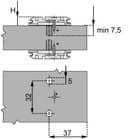 Code 217371 - Embase en croix réglage par excentrique et avec tourillon expando Ø 5 mm