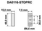 Code 218295 - Butée d'extrémité pour rail DA0116RC