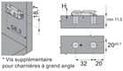 Code 219772 - Embase droite réglage par excentrique et avec tourillon EXPANDO Ø 10 mm