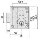 Code 220780 - Serrure à cylindre 5620