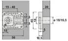 Code 227227 - Serrure à cylindre z23 à palastre axe réglable