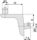 Code 233443 - Taquet à tenon pour tablette