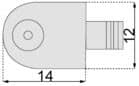 Code 233443 - Taquet à tenon pour tablette