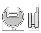Code 234164 - Boîtier excentrique diamètre 25 mm