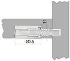 Code 234199 - Ferrure assemblage solidfix diamètre 35 mm