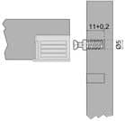 Code 234220 - Goujon acier filet bois