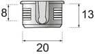 Code 235375 - Boîtier plastique diamètre 20
