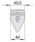 Code 236166 - Crochet simple acier + porte-étiquette