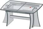 Code 240344 - Coulisse pour ouverture centrale de table ALU 77