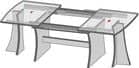 Code 240344 - Coulisse pour ouverture centrale de table ALU 77