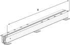 Code 240344 - Coulisse pour ouverture centrale de table ALU 77