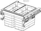 Code 243178 - Cadre pour poubelle XL suspendue tiroir TANDEMBOX