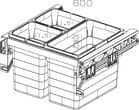 Code 243178 - Cadre pour poubelle XL suspendue tiroir TANDEMBOX
