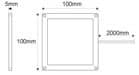 Code 244213 - Spot carré extra plat Shaping S 12 V