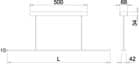 Code 246258 - Réglette LED suspendue PENDY 230 V