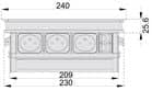 Code 246781 - Bloc-prises escamotable Versaflap