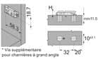 Code 247964 - Embase droite réglage par excentrique et avec tourillon Ø 10 mm