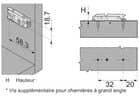 Code 247971 - Embase droite / attache-façade à visser