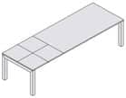 Code 248989 - Coulisse bout de table ALU 77 Frontslide