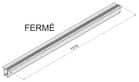 Code 248989 - Coulisse bout de table ALU 77 Frontslide