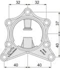 Code 249080 - Pied de table - 710 mm diamètre 60