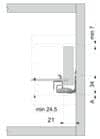 Code 249676 - Charge 30 kg avec amortisseur BLUMOTION intégré pour panneau de 16 mm