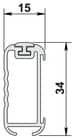 Code 250543 - Tube de penderie ovale aluminium + joint