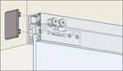 Code 250869 - Kit garniture 1 porte verre + rail Hawa Porta 40 GE