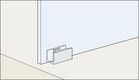 Code 250869 - Kit garniture 1 porte verre + rail Hawa Porta 40 GE