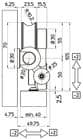 Code 251030 - Ensemble monture en V Exterus pour porte bois 1 vantail