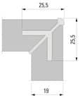 Code 251103 - Profil d'angle aluminium