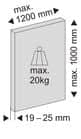 Code 251131 - Hawa Frontino 20 H FS meuble haut et bas pour 2 portes bois
