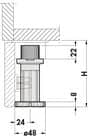 Code 251478 - Pied de cuisine abs petite hauteur sans embase