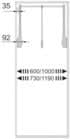 Code 251611 - Largeur réglable de 457 à 660 mm
