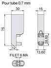 Code 251705 - Support ovale pour tube de penderie