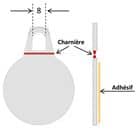 Code 251866 - Attache adhésive à charnière